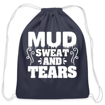 Mud Sweat And Tears Mudding Muddy Runner For A - Cotton Drawstring Bag - navy - Front