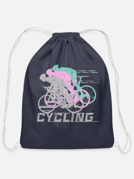Cycling - Cotton Drawstring Bag - navy