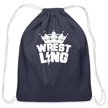 Wrestling - Cotton Drawstring Bag - navy - Front