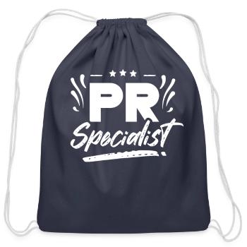 PR Specialist Profession Public Relations Manager - Cotton Drawstring Bag - navy - Front