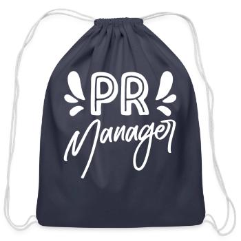 Pr Manager Profession Job Public Relations - Cotton Drawstring Bag - navy - Front