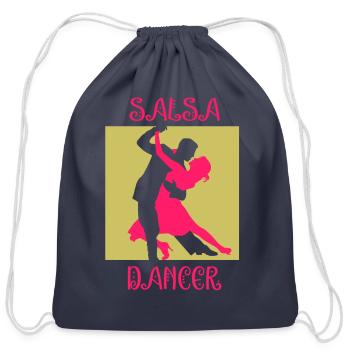 Salsa Dancer Dance Dancing Latin - Cotton Drawstring Bag - navy - Front