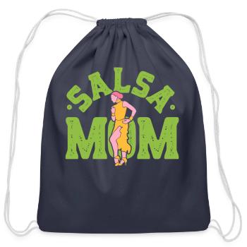 Salsa Mom Dancing Dance Dancer Latin - Cotton Drawstring Bag - navy - Front