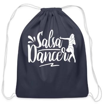 Salsa Dancer Dancing Dance Latin - Cotton Drawstring Bag - navy - Front