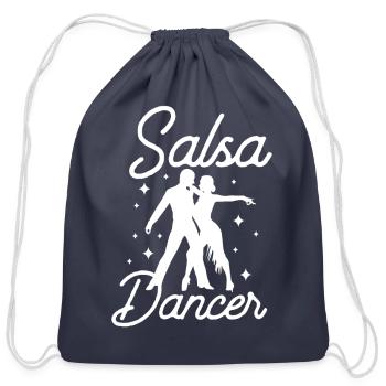 Salsa Dancer Latin Dance Dancing - Cotton Drawstring Bag - navy - Front