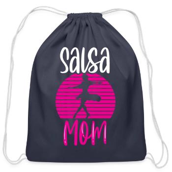 Salsa Mom Dancing Dancer Dance Latin - Cotton Drawstring Bag - navy - Front
