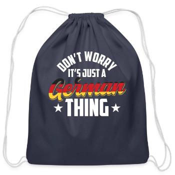 Don't Worry It's Just A German Thing Germany Voice - Cotton Drawstring Bag - navy - Front