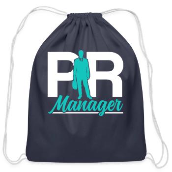 Pr Manager Profession Public Relations Job - Cotton Drawstring Bag - navy - Front