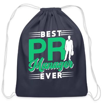Best Pr Manager Ever Profession Public Relations - Cotton Drawstring Bag - navy - Front