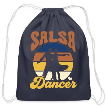 Salsa Dancer Dance Dancing Latin - Cotton Drawstring Bag - navy - Front