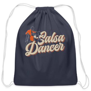 Salsa Dancer Dance Dancing Latin - Cotton Drawstring Bag - navy - Front