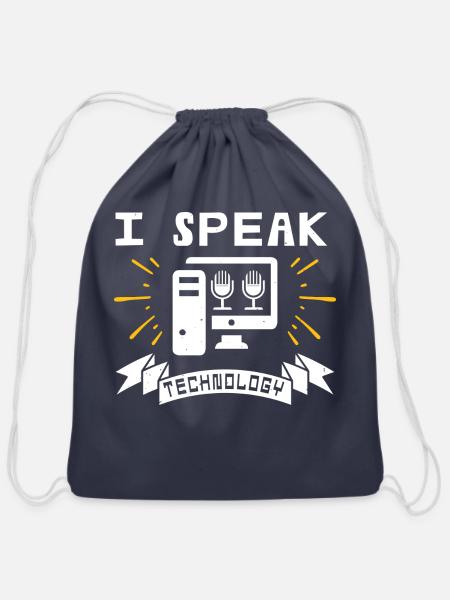 Programmer Saying stars - Cotton Drawstring Bag - navy
