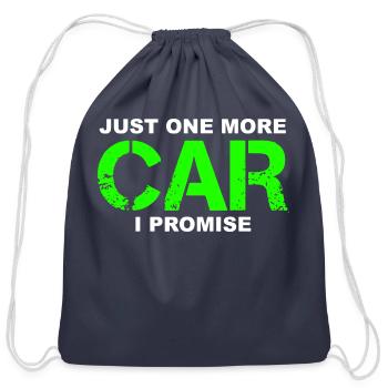 Just One Car - Cotton Drawstring Bag - navy - Front