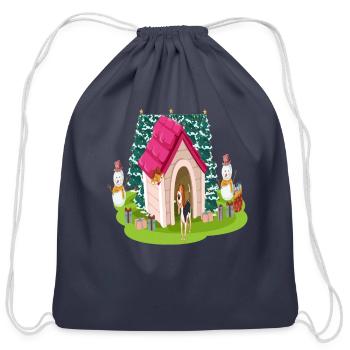Christmas Gifts - Cotton Drawstring Bag - navy - Front