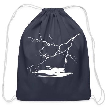 Flash in the night - Cotton Drawstring Bag - navy - Front