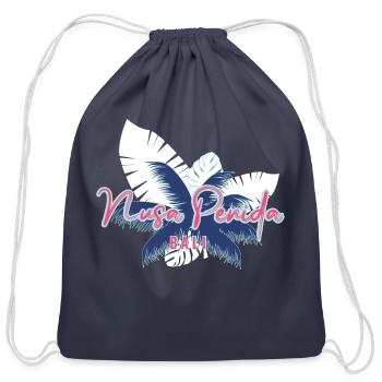 Nusa Penida - Cotton Drawstring Bag - navy - Front