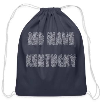 Red Wave Kentucky - Cotton Drawstring Bag - navy - Front