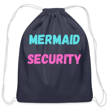 MERMAID SECURITY - Cotton Drawstring Bag - navy - Front