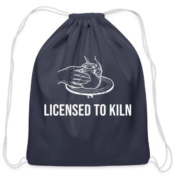 Licensed To Kiln - Cotton Drawstring Bag - navy - Front