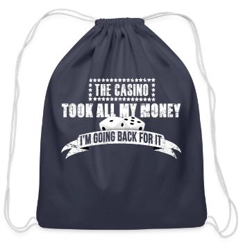 Casino Gambler - Cotton Drawstring Bag - navy - Front
