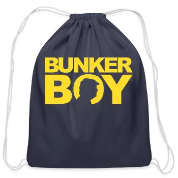 Bunker Boy - Cotton Drawstring Bag - navy - Front