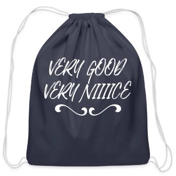 Very good very nice - Cotton Drawstring Bag - navy - Front