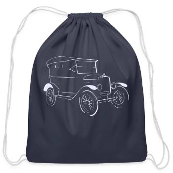 Classic Car Ford Model - Cotton Drawstring Bag - navy - Front