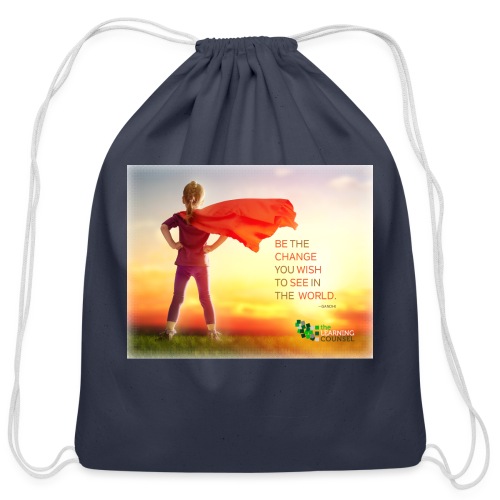 Education Superhero - Cotton Drawstring Bag