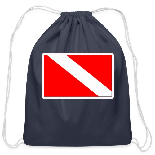 Diving flag - Cotton Drawstring Bag