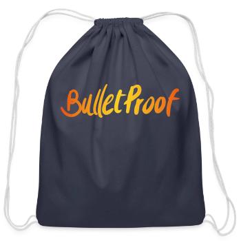 Bullet Proof, Only One Place - Cotton Drawstring Bag - navy - Front