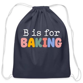 Baking - Cotton Drawstring Bag - navy - Front