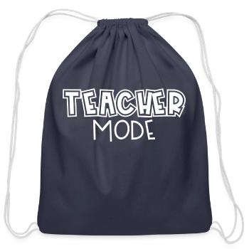 Teacher mode - Cotton Drawstring Bag - navy - Front