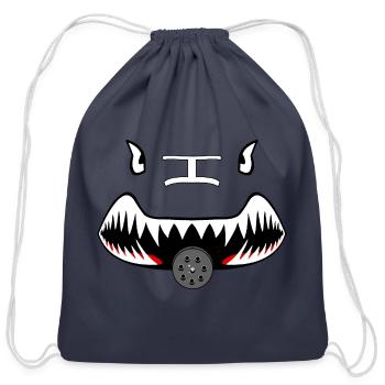 A10 Thunderbolt - Cotton Drawstring Bag - navy - Front