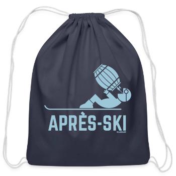 Après-Ski (Apres Ski Beer Drinker Barrel / Sky) - Cotton Drawstring Bag - navy - Front