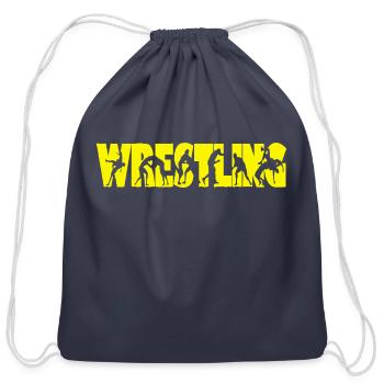 wrestling - Cotton Drawstring Bag - navy - Front