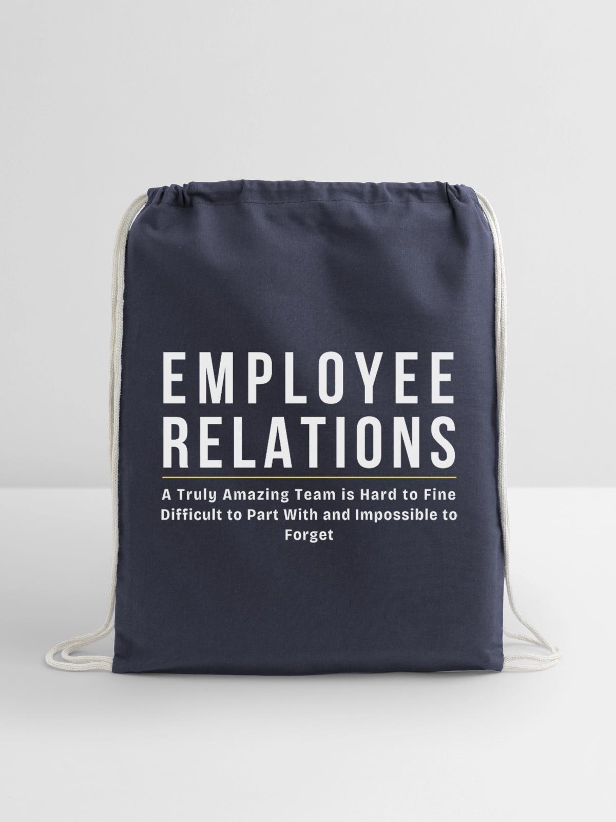 Employee Relation - Cotton Drawstring Bag - navy - Front
