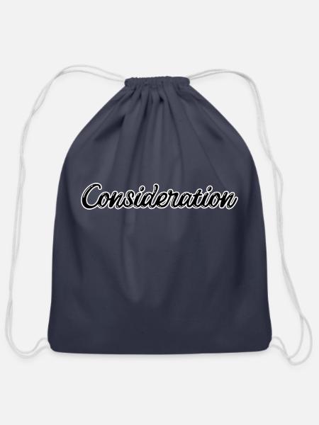 Consideration - Cotton Drawstring Bag - navy