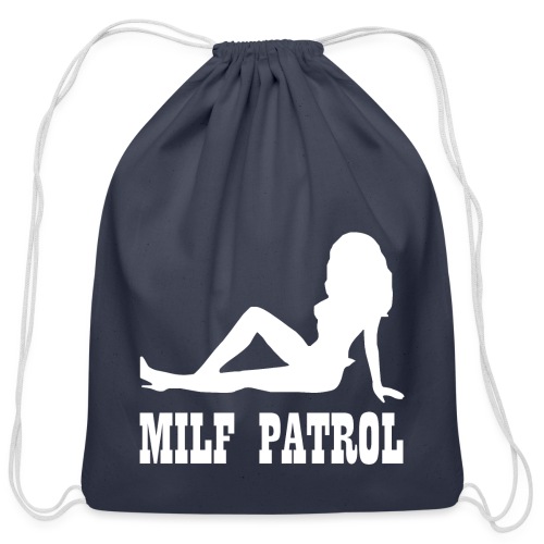 MILF Patrol | White - Cotton Drawstring Bag