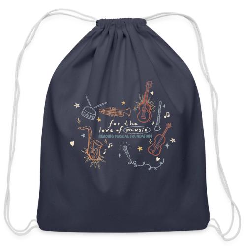 RMF Instrument Doodle Design - Cotton Drawstring Bag