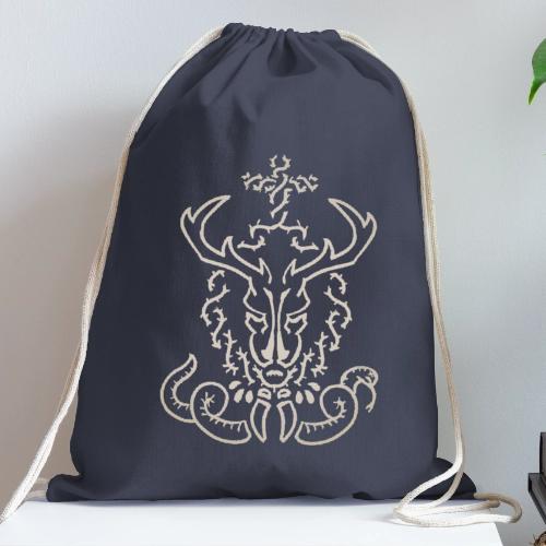CHRISTmas Stag Light - Cotton Drawstring Bag