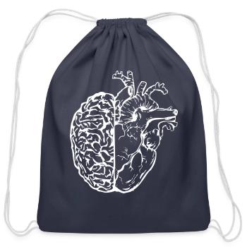 Brain - Cotton Drawstring Bag - navy - Front