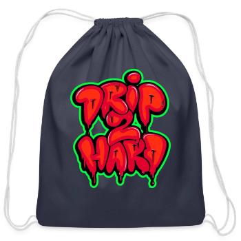 Drip2Hard - Cotton Drawstring Bag - navy - Front