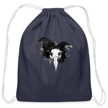 Ravens - Cotton Drawstring Bag - navy - Front