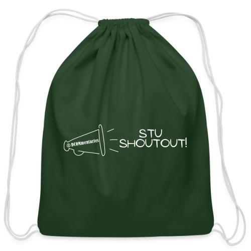 DCOMmentaries Stu Shoutout (White) - Cotton Drawstring Bag