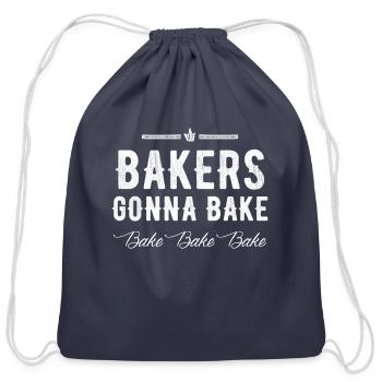 Bakers gonna bake bake bake - Cotton Drawstring Bag - navy - Front