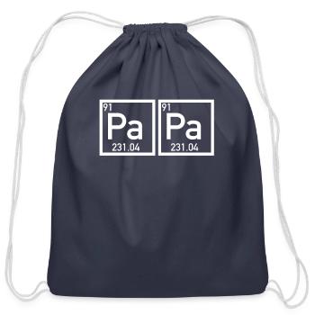 Papa - Cotton Drawstring Bag - navy - Front