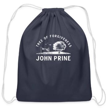 john prine 1 - Cotton Drawstring Bag - navy - Front