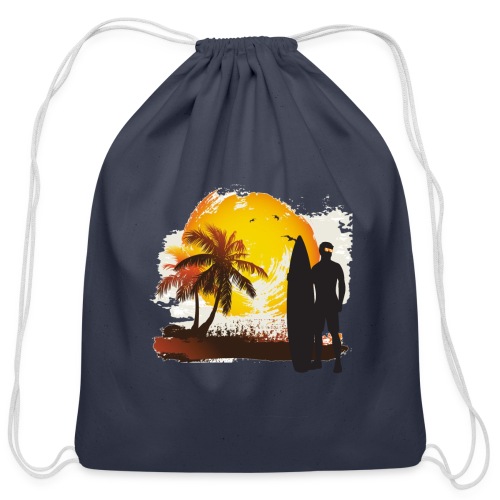 Surf Sunset - Cotton Drawstring Bag