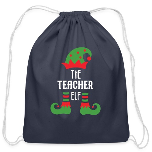Teacher Elf Family Matching Christmas Group Gift P - Cotton Drawstring Bag