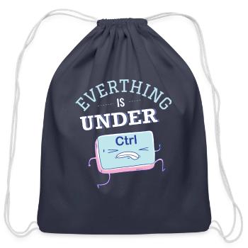 Everything Is Under Ctrl - Cotton Drawstring Bag - navy - Front